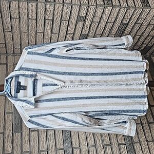 Tahari Linen Blend Shirt Sz S